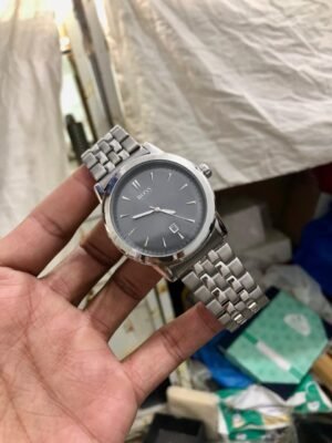 Grey Dial Men's Stainless Steel Watch