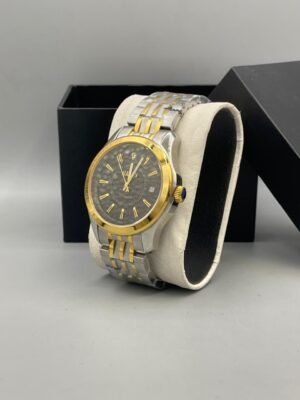 Two-Tone Gold & Silver Men's Luxury Stainless Steel Watch