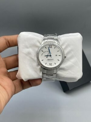 Classic Silver White Dial Women's Stainless Steel Watch