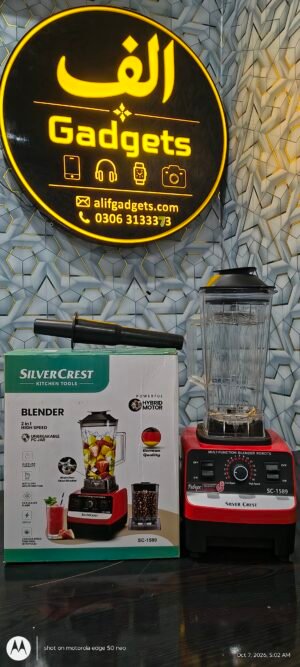 Silver Crister 2 in 1 electric blender